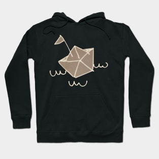 origami sailboat at night Hoodie